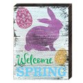 Designocracy Welcome Spring Art on Board Wall Decor 9871108